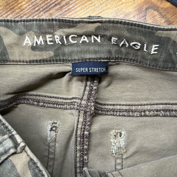 American Eagle AE Jeans Womens 4 Camo Hi Rise Jegging Super Stretch Legging - Picture 8 of 11